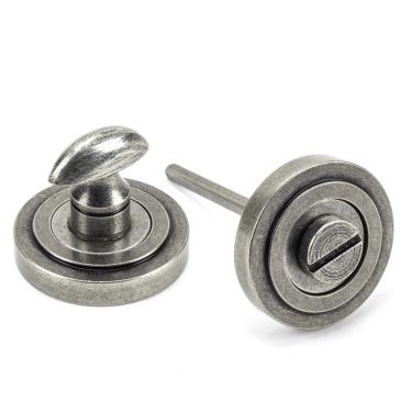 Click Here To Enlarge This Photo Of 45752 From The Anvil Pewter Round Thumbturn Set (Art Deco)