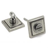 45754 From The Anvil Pewter Round Thumbturn Set (Square)