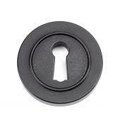49536 From The Anvil Matt Black Round Escutcheon (Plain)