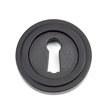 Click Here To Enlarge This Photo Of 49537 From The Anvil Matt Black Round Escutcheon (Art Deco)