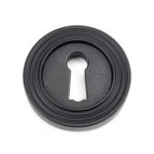 49538 From The Anvil Matt Black Round Escutcheon (Beehive)