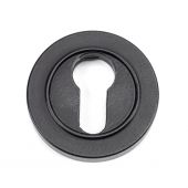 49540 From The Anvil Matt Black Round Euro Escutcheon (Plain)