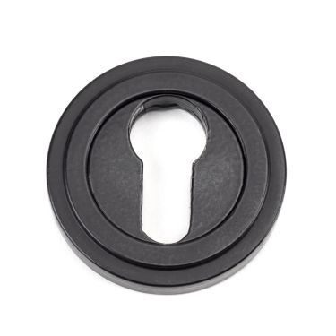 Click Here To Enlarge This Photo Of 49541 From The Anvil Matt Black Round Euro Escutcheon (Art Deco)