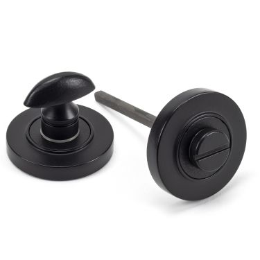 Click Here To Enlarge This Photo Of 49544 From The Anvil Matt Black Round Thumbturn Set (Plain)
