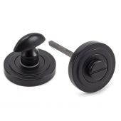 49545 From The Anvil Matt Black Round Thumbturn Set (Art Deco)