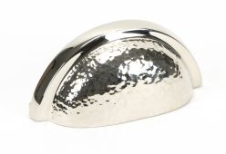 46042 From The Anvil Polished Nickel Hammered Regency Concealed Drawer Pull