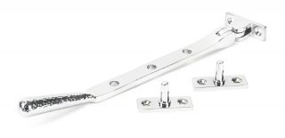46147 From The Anvil Polished Chrome 8" Hammered Newbury Stay