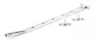 46149 From The Anvil Polished Chrome 12" Hammered Newbury Stay