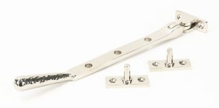 46150 From The Anvil Polished Nickel 8" Hammered Newbury Stay