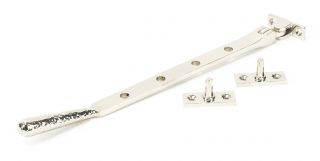 46151 From The Anvil Polished Nickel 10" Hammered Newbury Stay