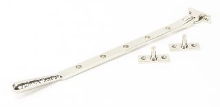 46152 From The Anvil Polished Nickel 12" Hammered Newbury Stay