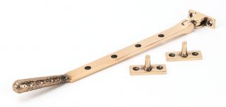 46157 From The Anvil Polished Bronze 10" Hammered Newbury Stay