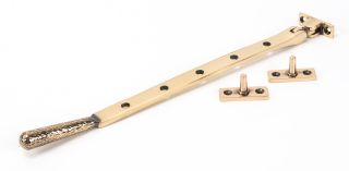 46158 From The Anvil Polished Bronze 12" Hammered Newbury Stay