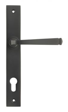Click Here To Enlarge This Photo Of 90357 From The Anvil Aged Bronze Avon Slimline Espag. Lock Set - 92mm centres - 212mm screw centres