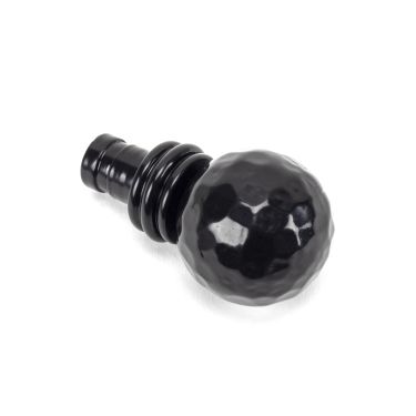 Click Here To Enlarge This Photo Of 49901 From The Anvil Black Hammered Ball Curtain Finial (pair)