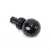 49901 From The Anvil Black Hammered Ball Curtain Finial (pair)