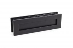 49593 From The Anvil Matt Black Traditional Letterbox