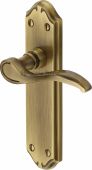 MM627-AT Heritage Brass Door Handle Lever Latch Verona Small Design Antique Brass Finish