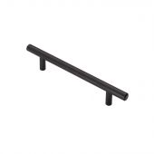 FTD445BMB - Carlisle Brass Fingertip Design 12mm Steel T-Bar Handle (128mm c/c) 188mm Matt Black