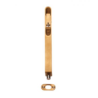 Click Here To Enlarge This Photo Of FBT1008SPVD/R - Carlisle Brass Eurospec 8" Lever Action Flush Bolt (Radius) Satin Brass