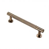 FTD700BAB - Carlisle Brass Fingertip Design Knurled Pull Handle 158mm (128mm c/c) Antique Brass