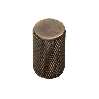 Click Here To Enlarge This Photo Of FTD702AB - Carlisle Brass Fingertip Design Knurled Knob 18mm dia (30mm projection) Antique Brass