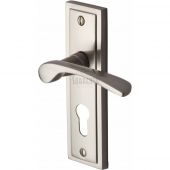 BOS1048-SN M.Marcus Sorrento Door Handle For Euro Profile Plate Boston Design Satin Nickel Finish