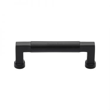 Click Here To Enlarge This Photo Of C0312 101-BKMT Heritage Brass Cabinet Pull Bauhaus Design 101mm ctc Matt Black Finish