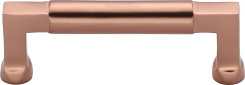 Click Here To Enlarge This Photo Of C0312 101-SRG Heritage Brass Cabinet Pull Bauhaus Design 101mm ctc Satin Rose Gold Finish