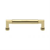 C0312 128-PB Heritage Brass Cabinet Pull Bauhaus Design 128mm ctc Polished Brass Finish