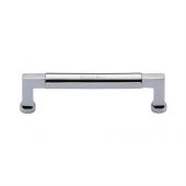 C0312 128-PC Heritage Brass Cabinet Pull Bauhaus Design 128mm ctc Polished Chrome Finish