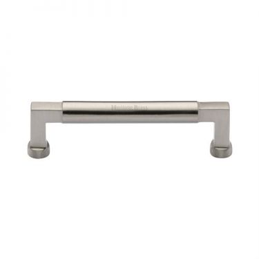 Click Here To Enlarge This Photo Of C0312 128-SN Heritage Brass Cabinet Pull Bauhaus Design 128mm ctc Satin Nickel Finish