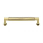 C0312 160-PB Heritage Brass Cabinet Pull Bauhaus Design 160mm ctc Polished Brass Finish