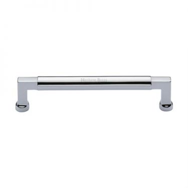 Click Here To Enlarge This Photo Of C0312 160-PC Heritage Brass Cabinet Pull Bauhaus Design 160mm ctc Polished Chrome Finish