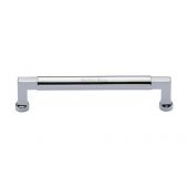 C0312 160-PC Heritage Brass Cabinet Pull Bauhaus Design 160mm ctc Polished Chrome Finish