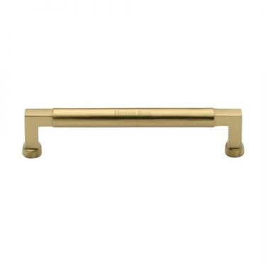 Click Here To Enlarge This Photo Of C0312 160-SB Heritage Brass Cabinet Pull Bauhaus Design 160mm ctc Satin Brass Finish