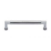 C0312 203-SC Heritage Brass Cabinet Pull Bauhaus Design 203mm ctc Satin Chrome Finish