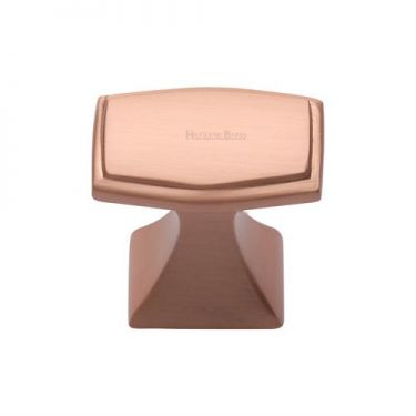 Click Here To Enlarge This Photo Of C0333 32-SRG Heritage Brass Cabinet Knob Deco Design 32mm Satin Rose Gold Finish