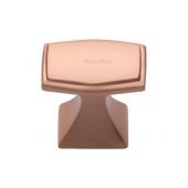 C0333 32-SRG Heritage Brass Cabinet Knob Deco Design 32mm Satin Rose Gold Finish