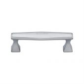 C0334 128-SC Heritage Brass Cabinet Pull Deco Design 128mm ctc Satin Chrome Finish