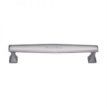 Click Here To Enlarge This Photo Of C0334 254-SC Heritage Brass Cabinet Pull Deco Design 254mm ctc Satin Chrome Finish