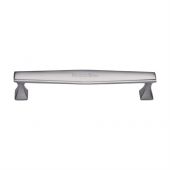 C0334 254-SC Heritage Brass Cabinet Pull Deco Design 254mm ctc Satin Chrome Finish