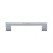 C0337 128-PC Heritage Brass Cabinet Pull Metro Design 128mm ctc Polished Chrome Finish