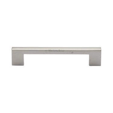 Click Here To Enlarge This Photo Of C0337 128-PNF Heritage Brass Cabinet Pull Metro Design 128mm ctc Polished Nickel Finish