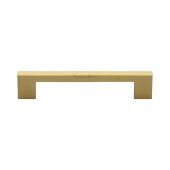 C0337 128-SB Heritage Brass Cabinet Pull Metro Design 128mm ctc Satin Brass Finish