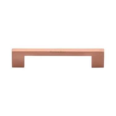 Click Here To Enlarge This Photo Of C0337 128-SRG Heritage Brass Cabinet Pull Metro Design 128mm ctc Satin Rose Gold Finish