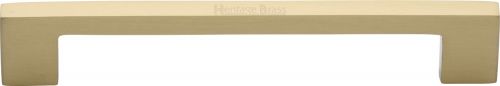 Click Here To Enlarge This Photo Of C0337 160-SB Heritage Brass Cabinet Pull Metro Design 172mm ctc Satin Brass Finish
