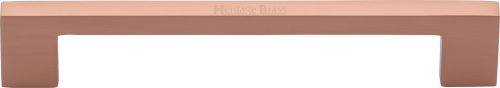 Click Here To Enlarge This Photo Of C0337 160-SRG Heritage Brass Cabinet Pull Metro Design 172mm ctc Satin Rose Gold Finish