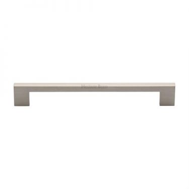Click Here To Enlarge This Photo Of C0337 192-SN Heritage Brass Cabinet Pull Metro Design 192mm ctc Satin Nickel Finish