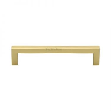 Click Here To Enlarge This Photo Of C0339 128-PB Heritage Brass Cabinet Pull City Design 128mm ctc Polished Brass Finish